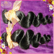 Indonesian  Loose wave raw natural hair bundles Virgin Unprocessed hairs 2pcs/lot no tangle no shed permanent style