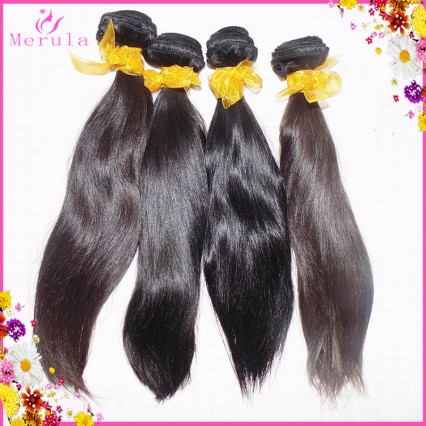 Gorgeous Machine Wefts 4 bundles Indonesian Natural Straight Raw Virgin Human Hair Weaving 