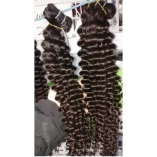 2 bundles Cuticle aligned raw temple Vietnamese hair tight curly Virgin hair bundles Natural color 1B silky deep curly 