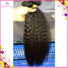 Natural Kinky straight Burmese raw hair weaving Coarser African American Hair Style 2pcs/lot  Tangle free Merula Tress