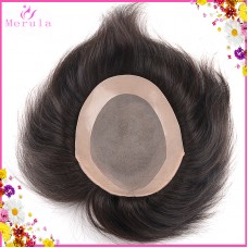 Merula Mono toupee 100% Indian human hair men's piece egg type straight texture hair