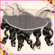 Raw Hair Loose wave Lace frontal 13X4 unprocessed hair quality tangle free preplucked with baby hair