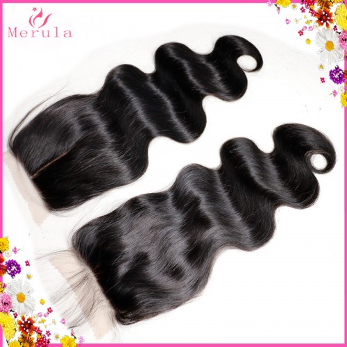 With Baby Hair Silk Base Closure Raw Body Wave India Vietnamese