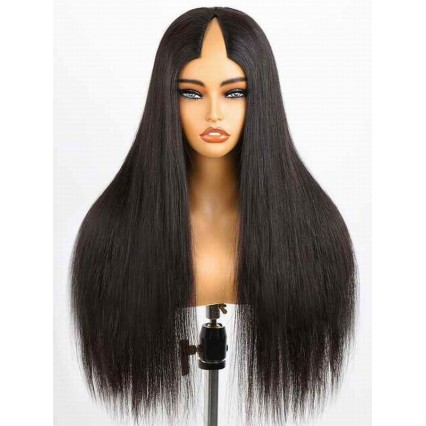 U part wig raw single donor human hair machine made weave half wigs perfect quality density available