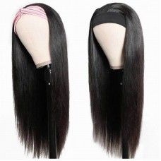 HeadBand wig raw single donor human hair machine weave wigs Premium quality different textures available 